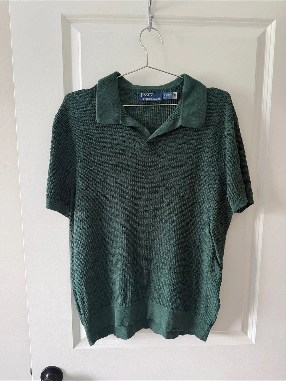 Polo by Ralph Lauren Dark Green Short-Sleeve V-Neck Polo Sweater